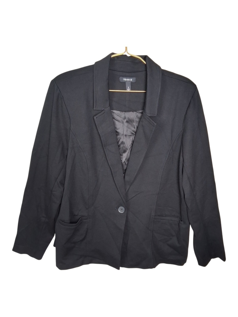 Torrid Women 2 (2X- 18/20) Black Luxe Office Corpcore Quiet Luxury Chic Blazer